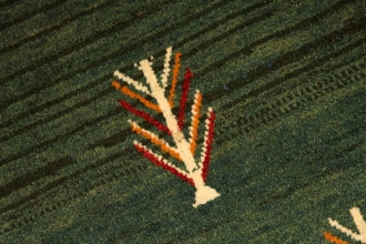 イラン製ギャッベグリーンNO:26778