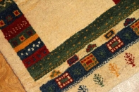 マンション玄関マットサイズの手織りギャッベイラン輸入181043