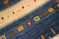 手織りペルシャギャッベオリジナルイラン製のストライプ192200