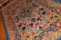ペルシャ絨毯イスファハン、高級ハンドメイドラグ311600