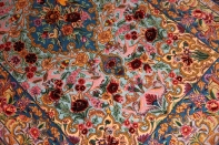 ペルシャ絨毯イスファハン、高級ハンドメイドラグ311600