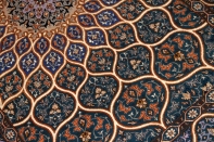 ペルシャ絨毯イスファハンゴンバディーデザインブルー3190001