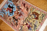 ペルシャ絨毯のハンティング模様イスファハン50134