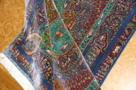 トップクラス手織りシルクペルシャ絨毯有名工房センターラグ60019