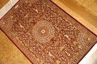 素敵な模様の絹玄関マットペルシャ織り50041