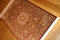 素敵な模様の絹玄関マットペルシャ織り50041