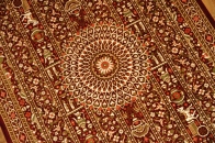 素敵な模様の絹玄関マットペルシャ織り50041