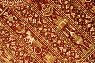 素敵な模様の絹玄関マットペルシャ織り50041