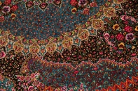 最高級手織りシルクペルシャ絨毯ジャムシディー工房60016