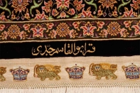 最高級有名工房のJEDDI玄関マットシルクペルシャ絨毯60062