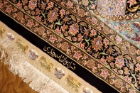 最高級有名工房のJEDDI玄関マットシルクペルシャ絨毯60062