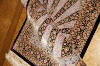 最高級有名工房のJEDDI玄関マットシルクペルシャ絨毯60062