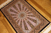 最高級有名工房のJEDDI玄関マットシルクペルシャ絨毯60062