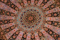 最高級有名工房のJEDDI玄関マットシルクペルシャ絨毯60062