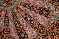 最高級有名工房のJEDDI玄関マットシルクペルシャ絨毯60062