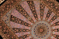 最高級有名工房のJEDDI玄関マットシルクペルシャ絨毯60062