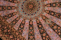 最高級有名工房のJEDDI玄関マットシルクペルシャ絨毯60062