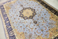 シルク絨毯最高級カシャーンシルク6平米ペルシャ絨毯75997