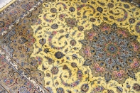 最高級カシャーンシルクリビング手織りペルシャ絨毯75198