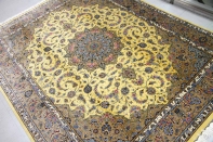 最高級カシャーンシルクリビング手織りペルシャ絨毯75198