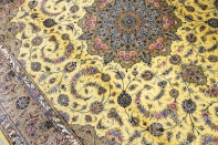 最高級カシャーンシルクリビング手織りペルシャ絨毯75198