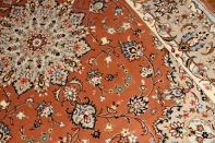 カシャーン産地の手織りペルシャ絨毯18946