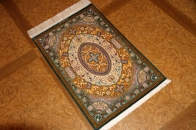 細かいデザイン手織りシルク玄関マットペルシャ56040