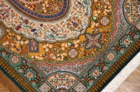 細かいデザイン手織りシルク玄関マットペルシャ56040