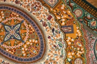 細かいデザイン手織りシルク玄関マットペルシャ56040