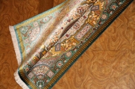 細かいデザイン手織りシルク玄関マットペルシャ56040