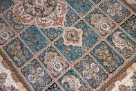 最高級機械織りペルシャカーペットラグブルー990079F