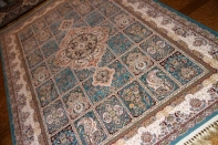 最高級機械織りペルシャカーペットラグブルー990079F