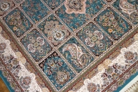 最高級機械織りペルシャカーペットラグブルー990079F