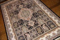 最高級機械織りペルシャカーペットラグヘシティー高級紺色ー990076C