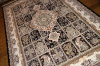 最高級機械織りペルシャカーペットラグヘシティー高級紺色ー990076C