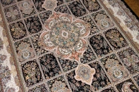 最高級機械織りペルシャカーペットラグヘシティー高級紺色ー990076C