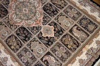 最高級機械織りペルシャカーペットラグヘシティー高級紺色ー990076C