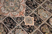 最高級機械織りペルシャカーペットラグヘシティー高級紺色ー990076C