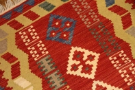 玄関マットの手織りキリムシラズ産地ウール46514