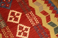 玄関マットの手織りキリムシラズ産地ウール46514