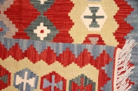 キリムの手織りマット、イラン輸入シラズ産46510