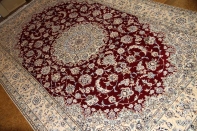 リビングカーペットのペルシャ手織り絨毯ナイン赤い色59030