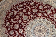 リビングカーペットのペルシャ手織り絨毯ナイン赤い色59030