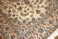 ペルシャリビング絨毯の6帖、明るい色彩メダリオン59034