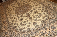 ペルシャリビング絨毯の6帖、明るい色彩メダリオン59034
