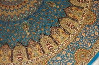 絨毯丸い、最高級手織りペルシャ絨毯円形絹60001