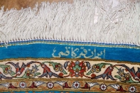 絨毯丸い、最高級手織りペルシャ絨毯円形絹60001