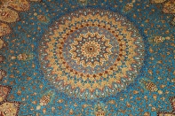 絨毯丸い、最高級手織りペルシャ絨毯円形絹60001