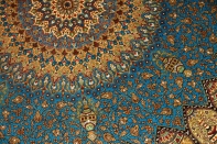 絨毯丸い、最高級手織りペルシャ絨毯円形絹60001