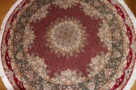 最高級ペルシャ絨毯丸い形タブリーズマヒデザイン29888